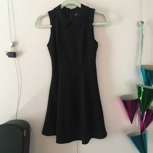 Topshop Fit and Flare Dress with Collar